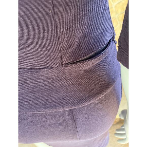 Horny Toad Nixi 3/4 Sleeve Purple Tencel Cotton Dress with Zipped Pockets Size S - Picture 5 of 9